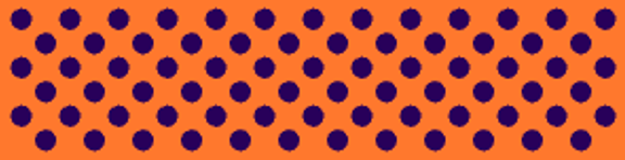 purple dots - orng bck
